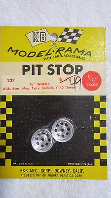 K&b Pit Stop 5/8 Wheels  Wide Rim Mag Type Spoked 5/40 Threaded #227 1/32 • $10