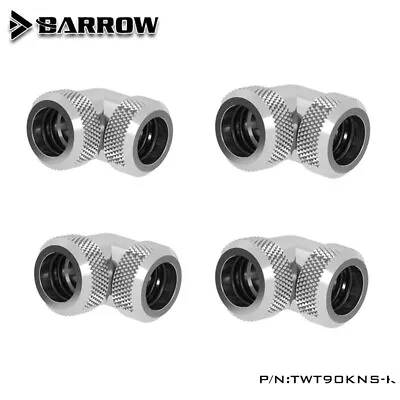 Barrow 4pcs 90 Degree Hard Tube Fittings Adapter For OD12mm/14mm Rigid/Hard Tube • $43.08