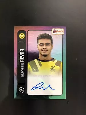 2022 Topps Merlin Heritage 98 Giovanni Reyna Rainbow 4/5 Autograph Dortmund USA • $2.25