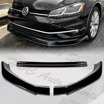 For 2018-2021 Volkswagen VW Golf MK7.5 Painted Black Front Bumper Body Kit Lip • $49.99