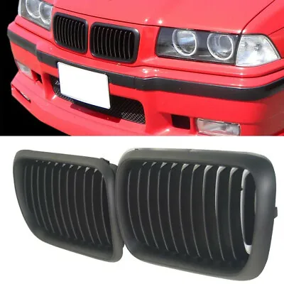 Black Kidney Front Grilles Grill For BMW E36 3 Series M3 318i 323i 328i 1997-99 • $27.54