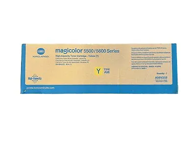 Konica Minolta A06V233 OEM Toner Yellow 12K Yield For MAGICOLOR 5500/5600 Series • $70