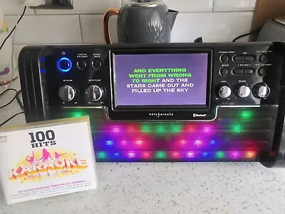 £70 • Buy Easy Karaoke Home Machine With Lights Disc's Bluetooth CDG USB Party Pub Club 