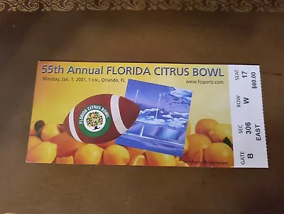 Rare 2001 Citrus Bowl Football Ticket Stub Auburn Vs Michigan Wolverines • $29.99