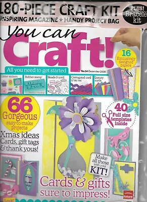 £7.99 • Buy YOU CAN CRAFT! Issue 14 Dec 2008 Craft Kit, Magazine & Project Bag