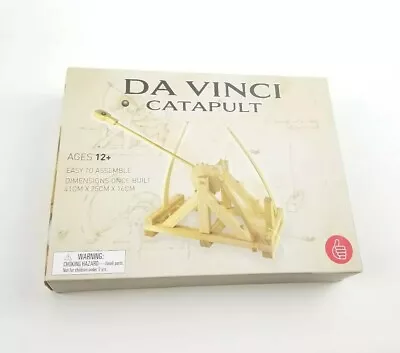 Thumbs Up Da Vinci Catapult Wood Model Kit New Sealed Working Fires Clay Balls • $30.90