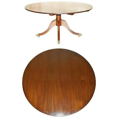 Stunning Hand Made In England Tilt Top Dining Table Solid Brass Lions Paw Caster • $3543.55