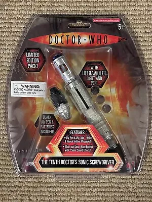 Doctor Who 10th Doctor Sonic Screwdriver With UV Light & Pen New In Box • $75