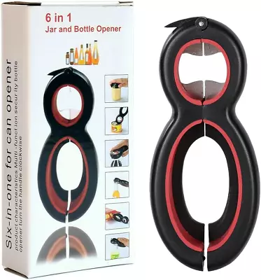 6 In 1 Multi Opener All In One Bottle Opener Can Soda And Jar Openers Twis • £11.90