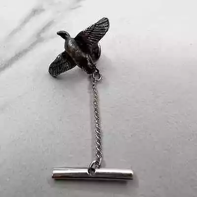 Silver Tone Flying Bird Lapel Tie Tack Pin • $6.99