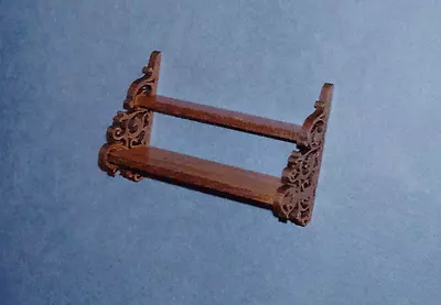  Dollhouse Miniature 1:12 Scale Walnut Wall Shelf - Artist Made Furniture • $9.99