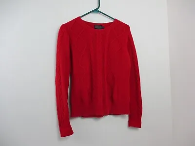 J JIll Sweater Womens Small Petite Red Top Casual Cotton Cashmere Preppy Ladies • $18.99