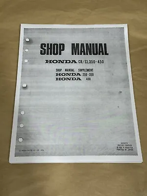 3hole Service Repair Manual Honda CB250 CB350 CL250 CL350 SL350 CB450 CL450 • $42.39