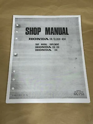 Service Shop Repair Manual Honda 68-72 CB250 CB350 CL250 CL350 SL350 CB450 CL450 • $39.99