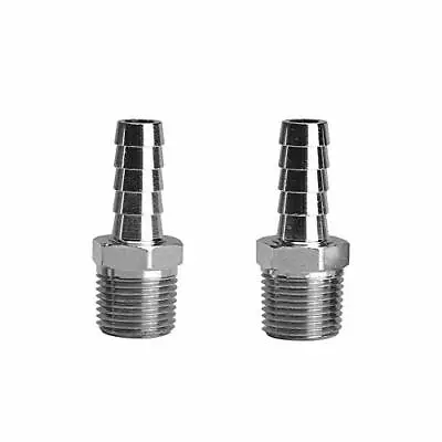 Beduan Stainless Steel 1/2  Hose Barb To 3/8  Male NPT Home Brew Fitting Wate... • $15.71
