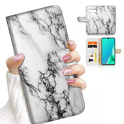 ( For Samsung S7 ) Wallet Flip Case Cover AJ23492 White Marble • $12.99