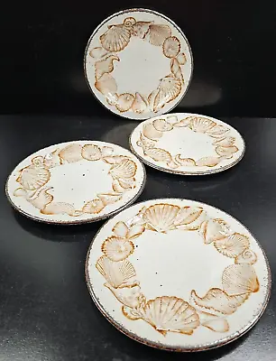 4 Midwinter Stonehenge Seascape Bread Butter Plates Set Vintage Dish England Lot • $49.67