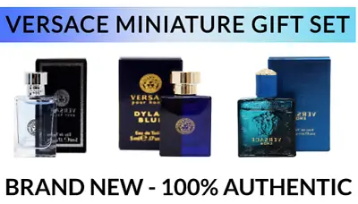 NEW Versace Men's 3pc Miniature Gift Set (Pour Homme Dylan Blue Eros) • $28.95