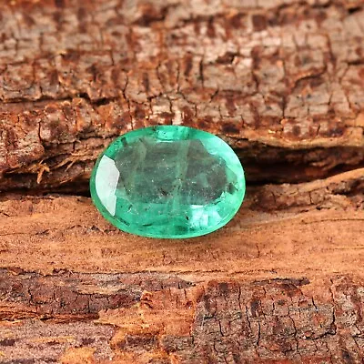 1.73 Ct Certified Natural Emerald Zambia Oval Cut Faceted Emerald Loose Gemstone • $29.99