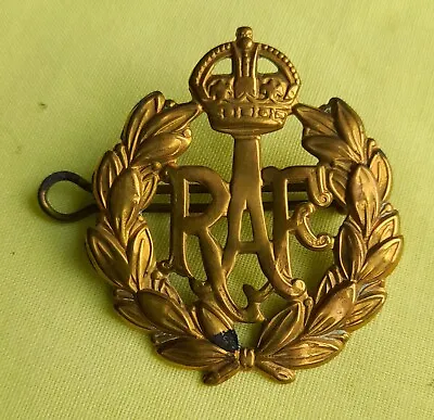 Brass Kc Royal Air Force Cap Badge - C244 • £12