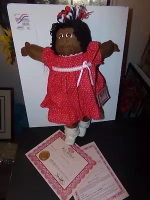 SOFT SCULPTURE CABBAGE PATCH 84 ROSE ED GIRL 22in  XAVIER ROBERTS W/PAPERS • $149.99