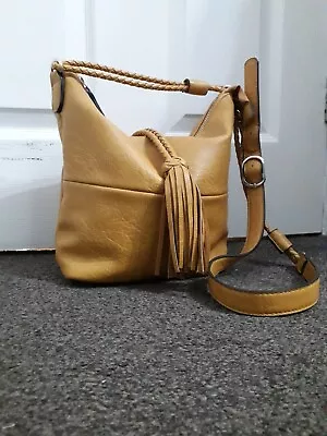 Next Mustard Yellow Shoulder Bag Or Cross Body Handbag • £7.99