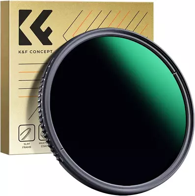 K&F Concept 82Mm Variable ND3-ND1000 ND Filter (1.5-10 Stops) Neutral Density... • $85.08