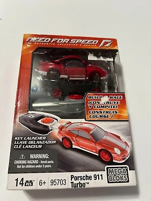 MEGA BLOKS NEED FOR SPEED Red PORSCHE 911 TURBO HTF • $14.95