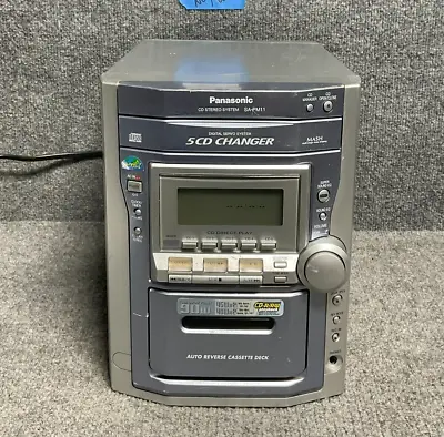Panasonic 5 CD Changer SA-PM11 Auto Reverse Cassette Deck AC 120V In Silver • $48.02