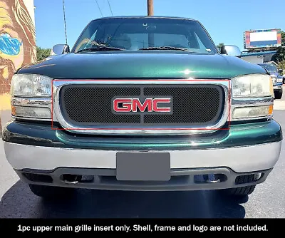 Fits 2001-2002 GMC Sierra 1500/00-06 Yukon Upper Stainless Black Mesh Grille • $89.99