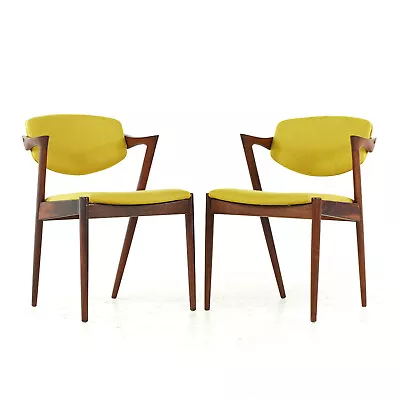 Kai Kristiansen Mid Century Rosewood Z Dining Chairs - Pair • $2995