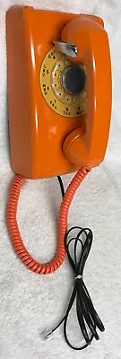 Vintage 1950s WESTERN ELECTRIC A/B 554 5-59 ORANGE Rotary Wall Mount Telephone • $65.99