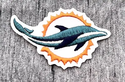 Miami Dolphins Embroidered Iron On Patch 1.5” X 3.0” Multi Shipping Options • $4.79