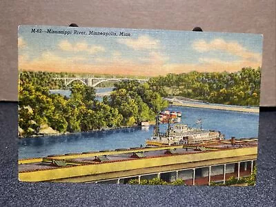 Mississippi River Minneapolis Minnesota Postcard￼ • $8.49