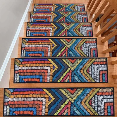 $142.34 • Buy Rainbow Stair Rug, Washable Rug, Stair Treads Carpet, Non Slip Stair Runner