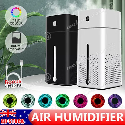 $16.85 • Buy 1L Ultrasonic Air Humidifier Mist Aroma Diffuser Oil Purifier LED Light USB New
