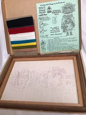 Vtg Morning Kachina Decorative Woods Craft Kit Crewel Needlepoint Frame DS127 • $29.95