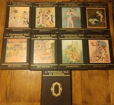 1935 ~ A Picturesque Tale Of Progress 1-8 + Index Books • $59.99