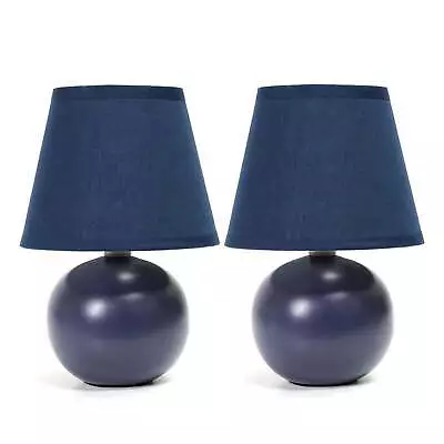 2 Pack Set Mini Ceramic Globe Table Lamp  • $27.99