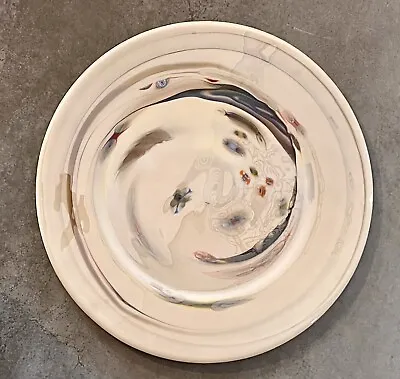 Yalos Casa Murano Art Glass Charger Plate Iridescent Pearlized Millefiori 12  • $60