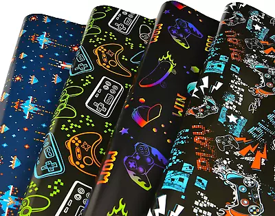 Gaming Birthday Wrapping Paper For Boys Girls 12 Sheets Video Game Wrapping Pap • $17.49