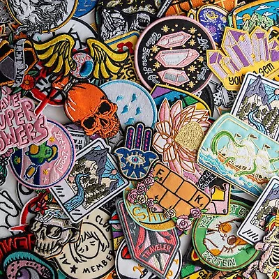 25pcs/lot Random Mix High Quality Iron On Patches Fashion Embroidered USA • $22.99