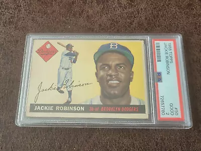 1955 Topps Baseball Jackie Robinson #50 - PSA 2 - Brooklyn Dodgers Legend • $499.99