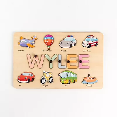 Personalised Children's Name Puzzle Educational  Wooden Montessori Toy • $32.76