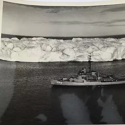 Vintage Black And White Photo Military Navy Ship Glacier Ocean 8.75 X 10 Inches • $13.39