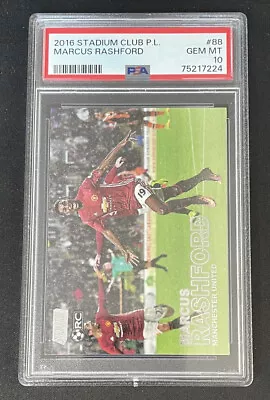 2016 Topps Stadium Club - Man Utd Marcus Rashford Rookie PSA 10 • £80