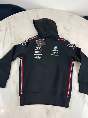 Mercedes AMG Petronas F1 2023 Team Hoody Kids - Black - XXXS (92cm) • £58.99