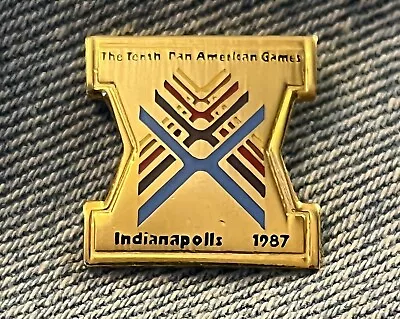 1987 Pan Am Games Pin ~ Games Logo ~ Indianapolis ~ Non Olympic • $4