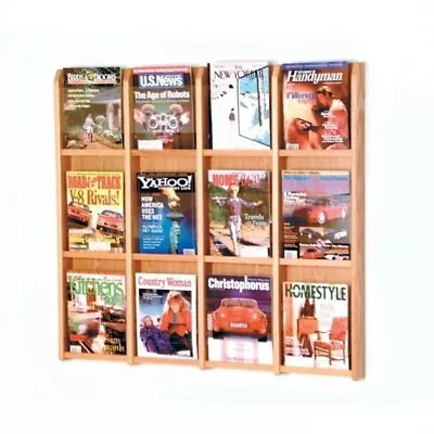 Wooden Mallet 12 Magazine Wall Rack In Light Oak • $315.16