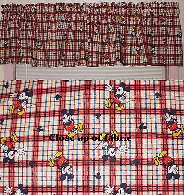 New Mickey Mouse Walt Disney Nursery Baby Room Boy Girl Valances Curtains • $11.99